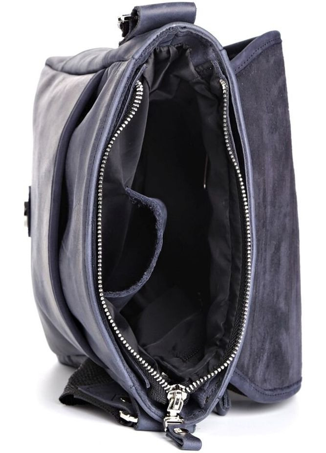 Шкіряна сумка крос боді синя чоловіча 11015 Shvigel (329195280)