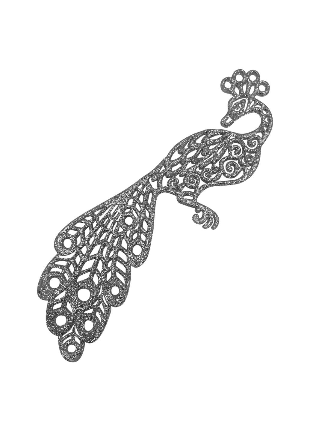 Новогодняя подвеска Жар-Птица 2Д 5х12см белый MIS LT (365627422)