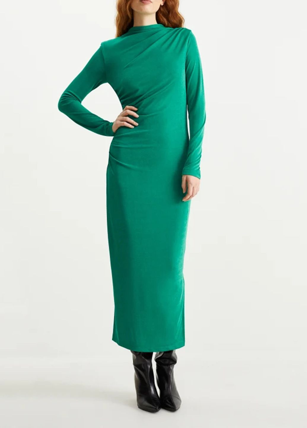 Зеленое повседневный платье C&A однотонное