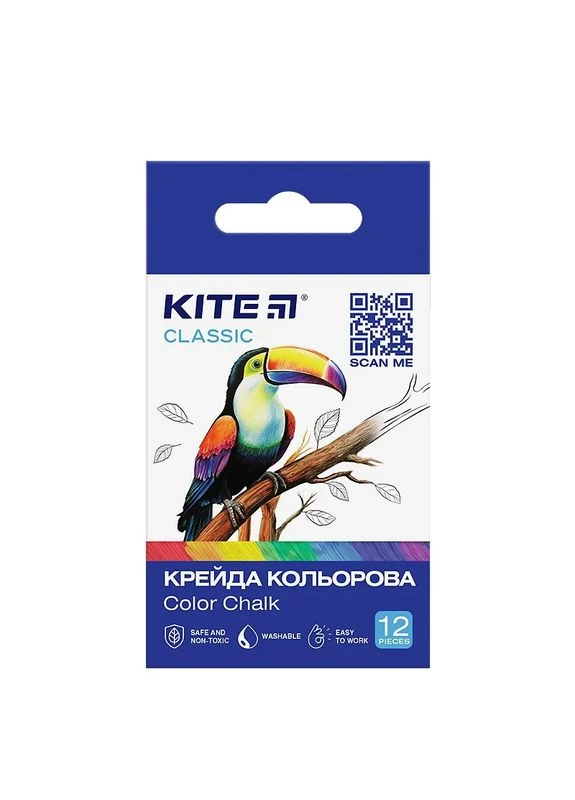 Мел цветной 12 шт. " " /K-075/ Classic (67636) (1/12) Kite (392058775)