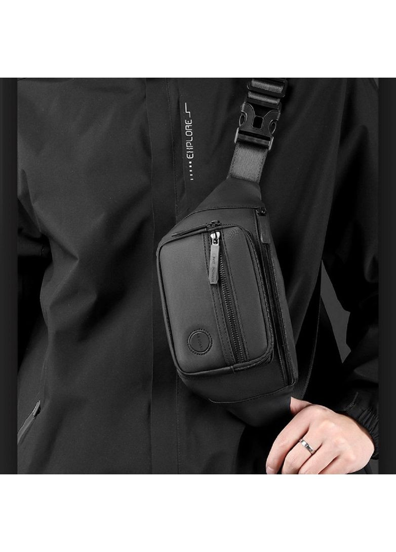Чоловіча зручна сумка на пояс бананка через плече текстильна повсякденна водовідштовхуюча RoyalBag AT08-1258 (360751351)