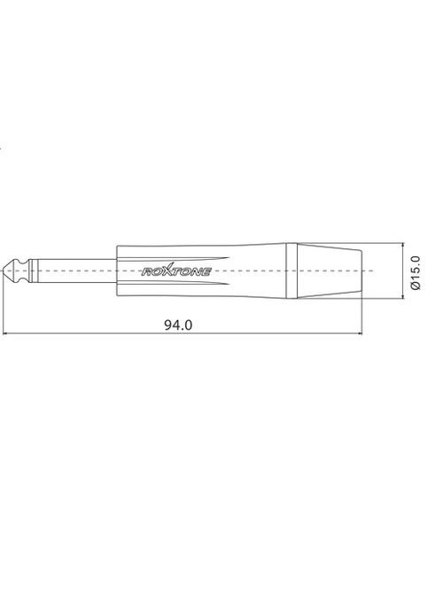 Разъем PJ2X-GG Jack 6,3 plug (mono) ROXTONE (326744261)
