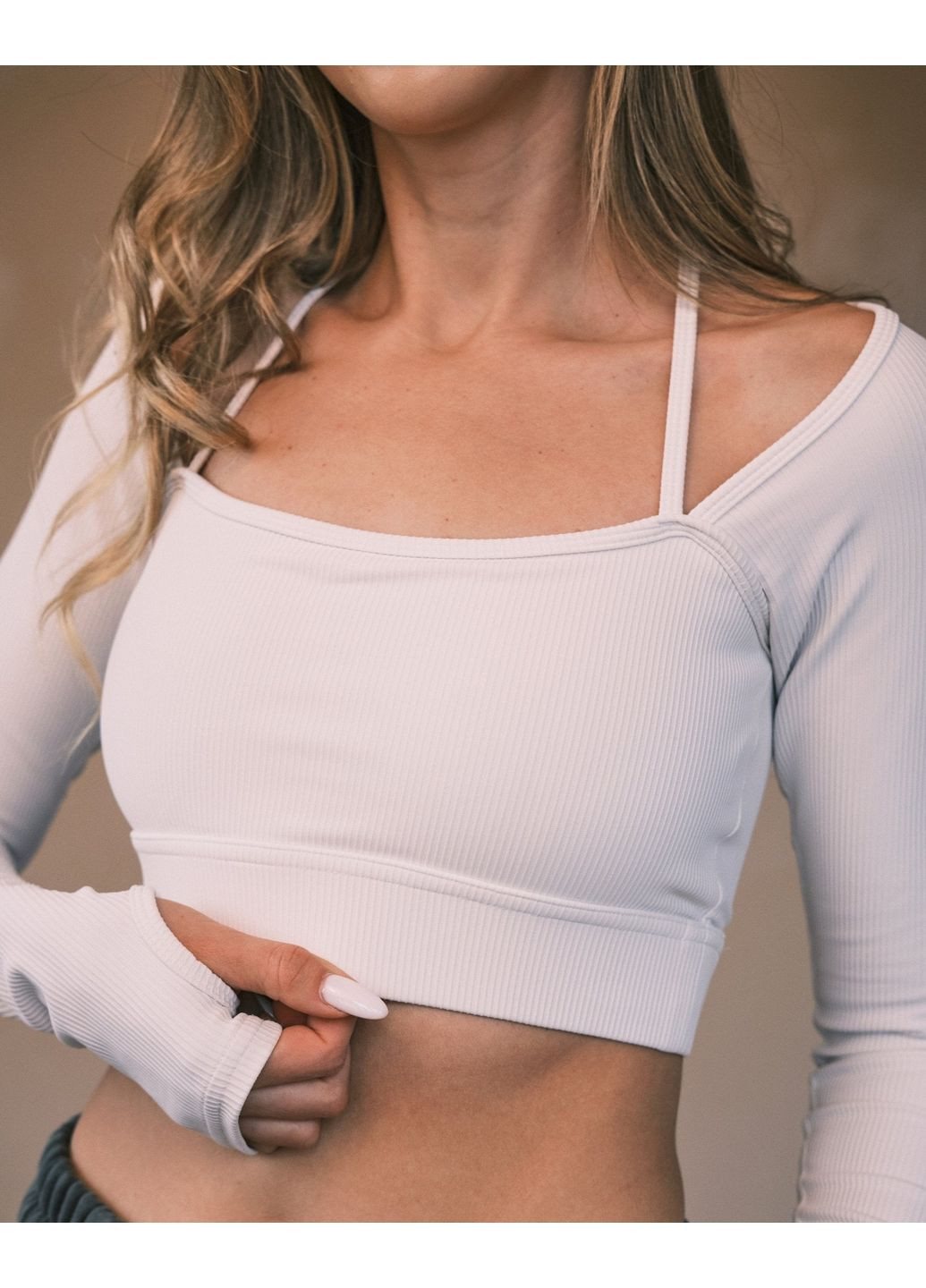 Лонгслів з відкритими плечима / TATON — 363052538