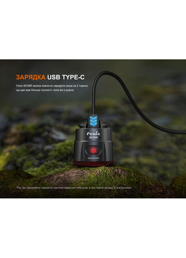 Велофара задняя BC06R (A-017841) Fenix (321971158)