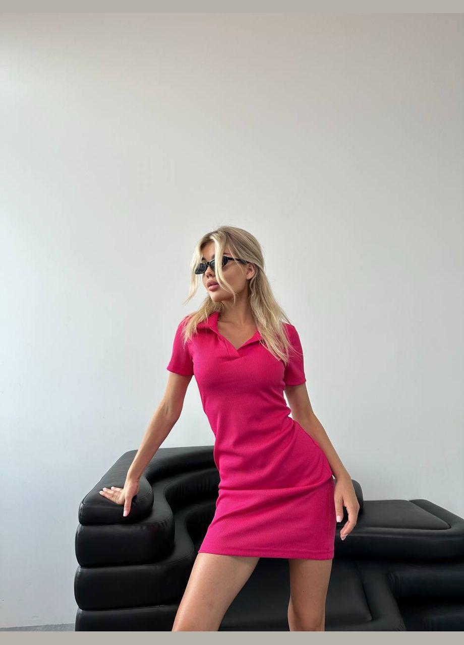 Рожева базова рожева міні-сукня однотонна – універсальний та стильний вибір для різних випадків No Brand однотонна