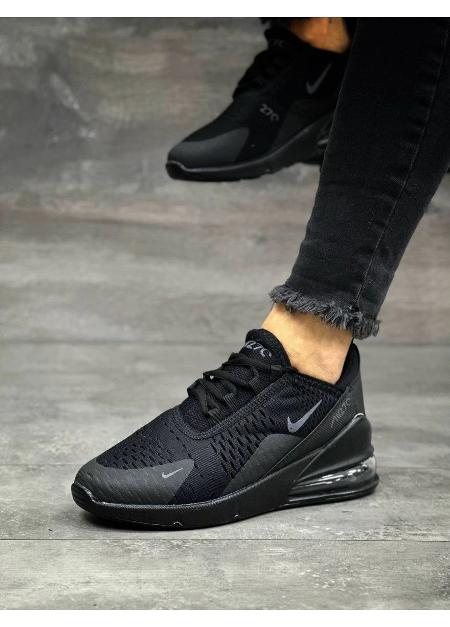 Чорні літні кросівки nike air max 270 total black найк аір макс 270 No Brand