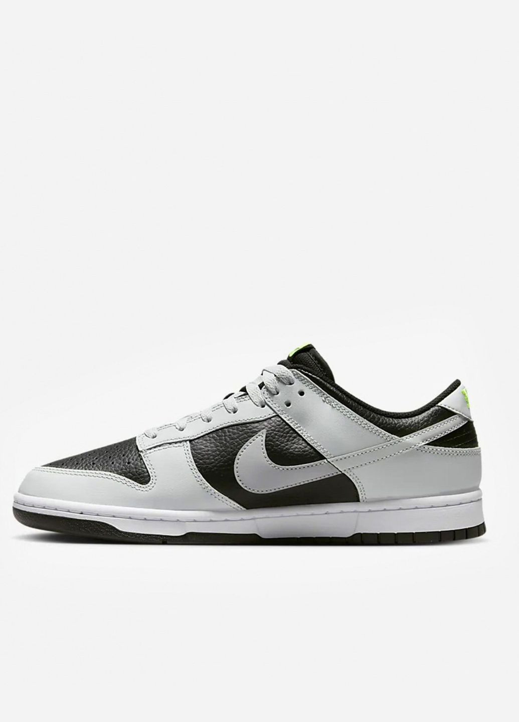 Серые всесезонные кроссовки мужские dunk low fd9756-001 весна-осень кожа черно-белые Nike