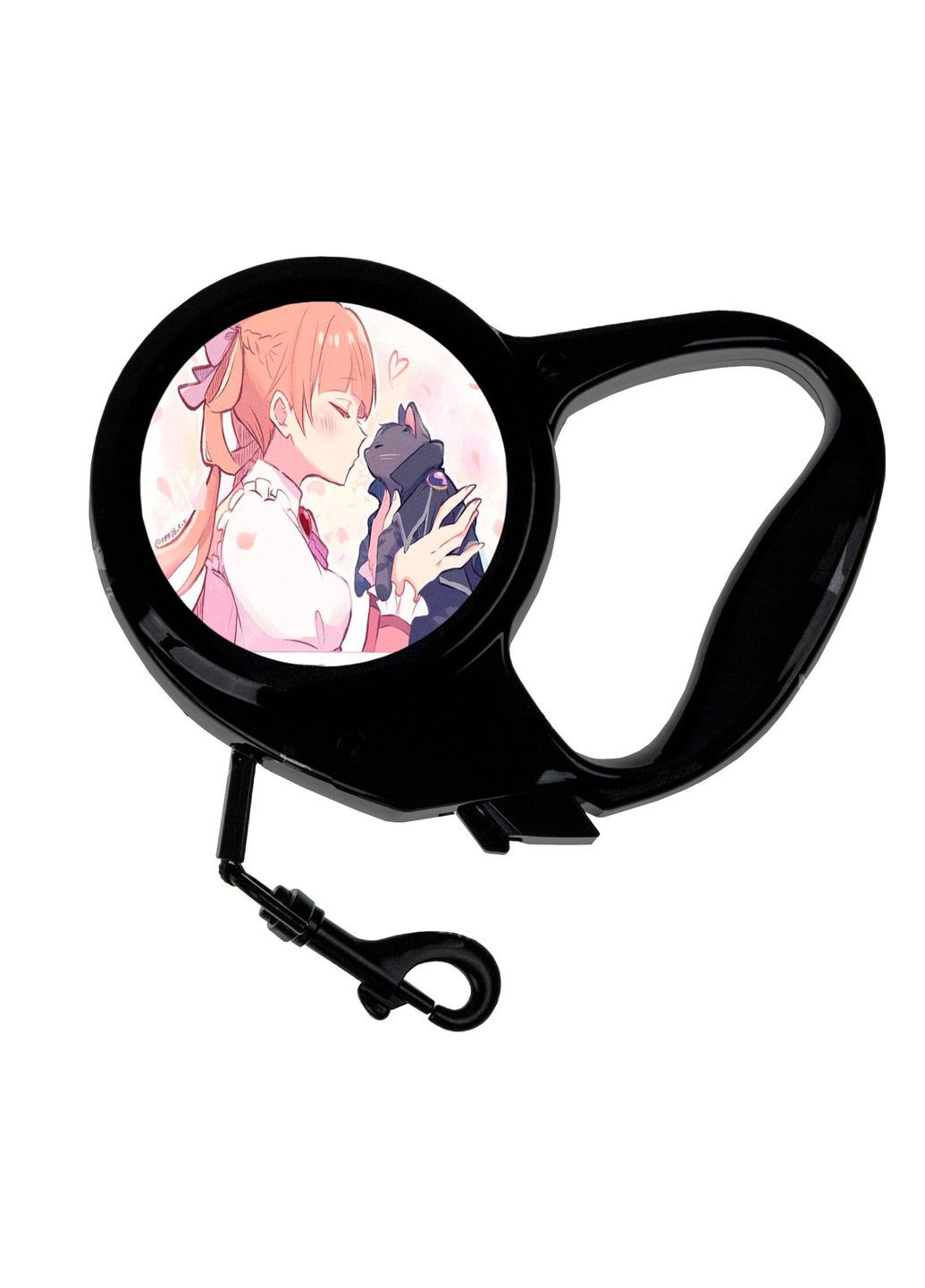 Повідець-рулетка для тварин із принтом Аніме Казка про цукрове яблуко #0004 3 м чорний No Brand (309159891)