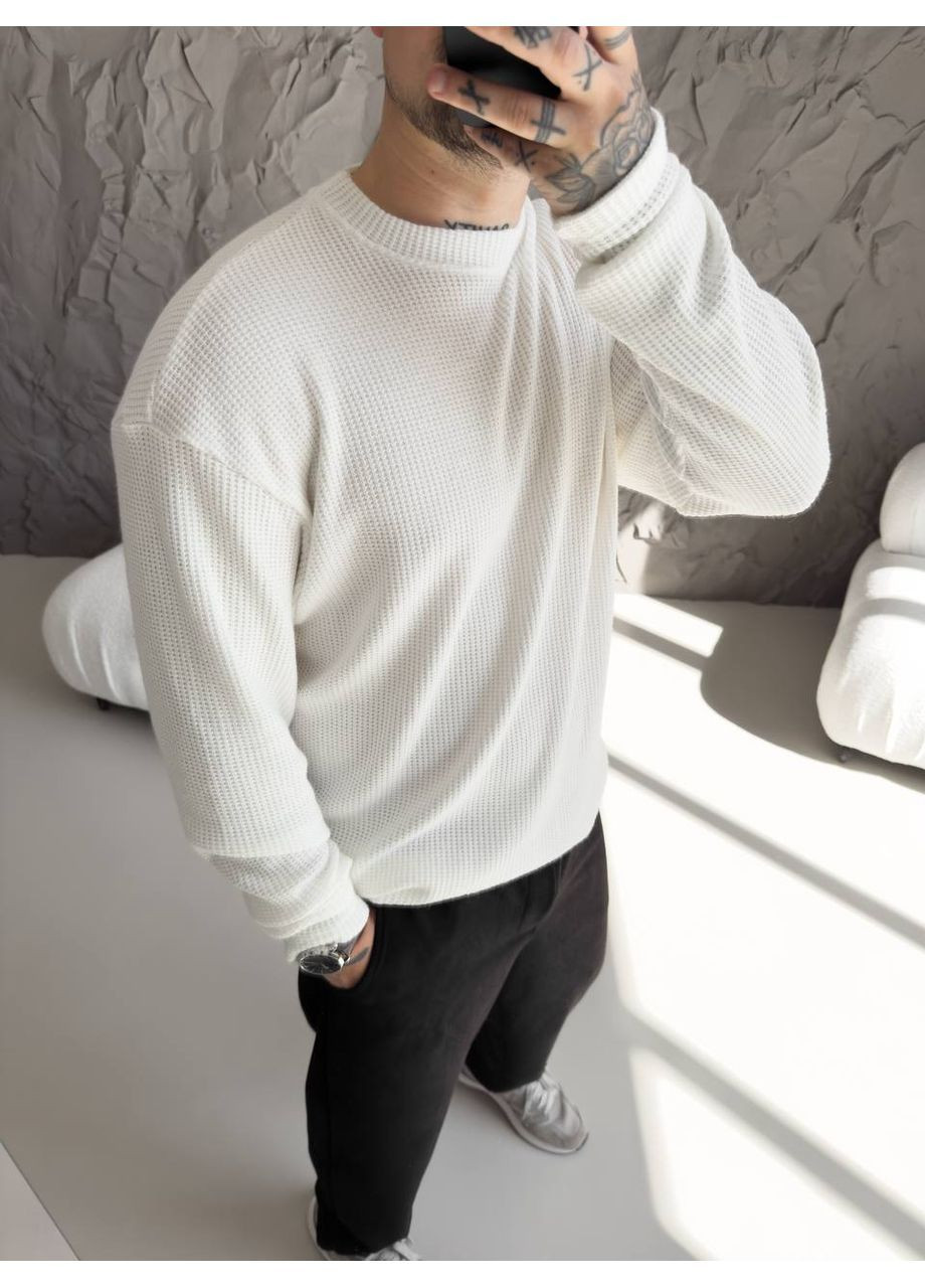 Молочный свитер молоко вязкое No Brand