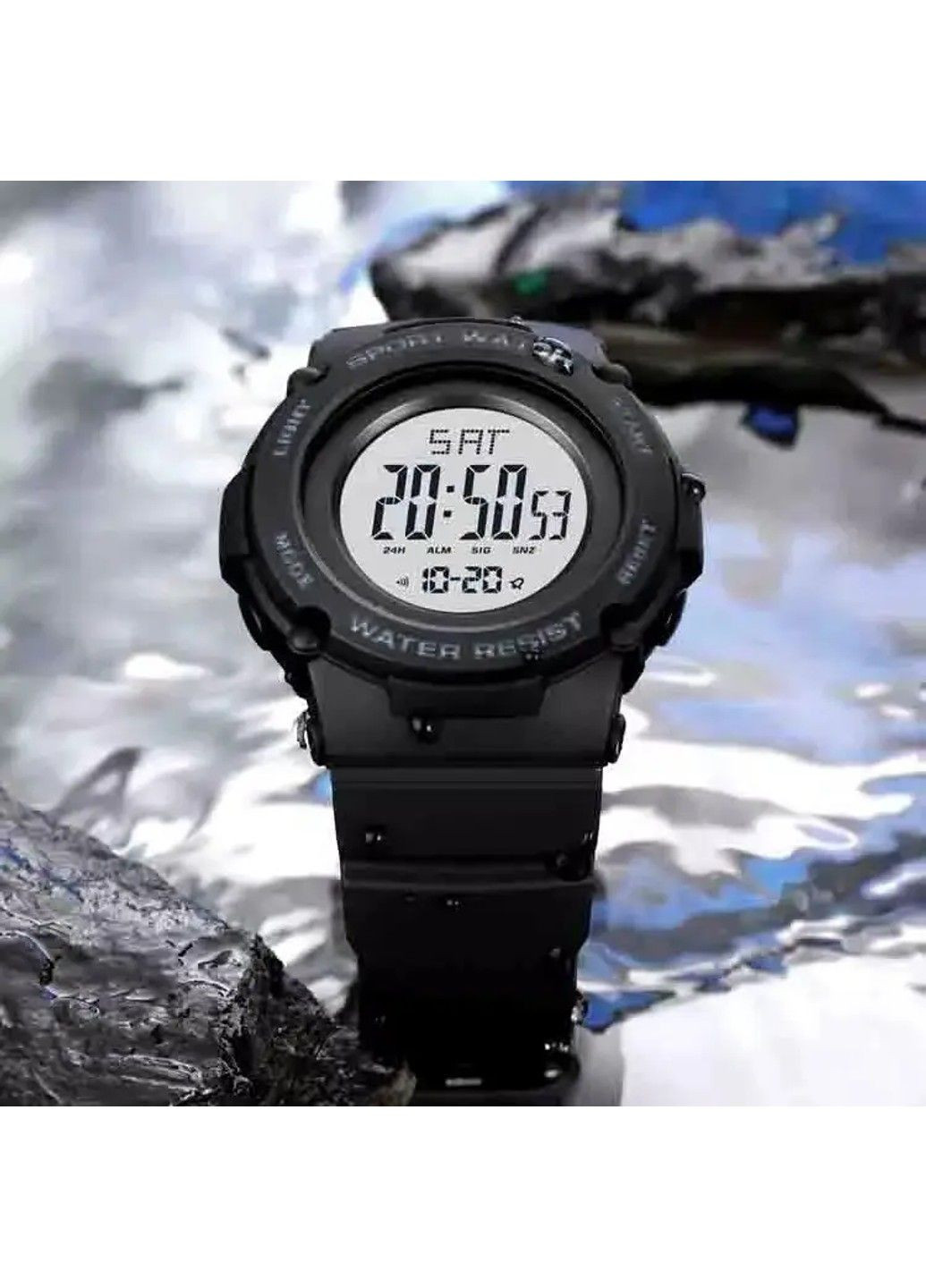 Спортивний наручний годинник 1957 (Чорний з білим циферблатом) Skmei (314483578)