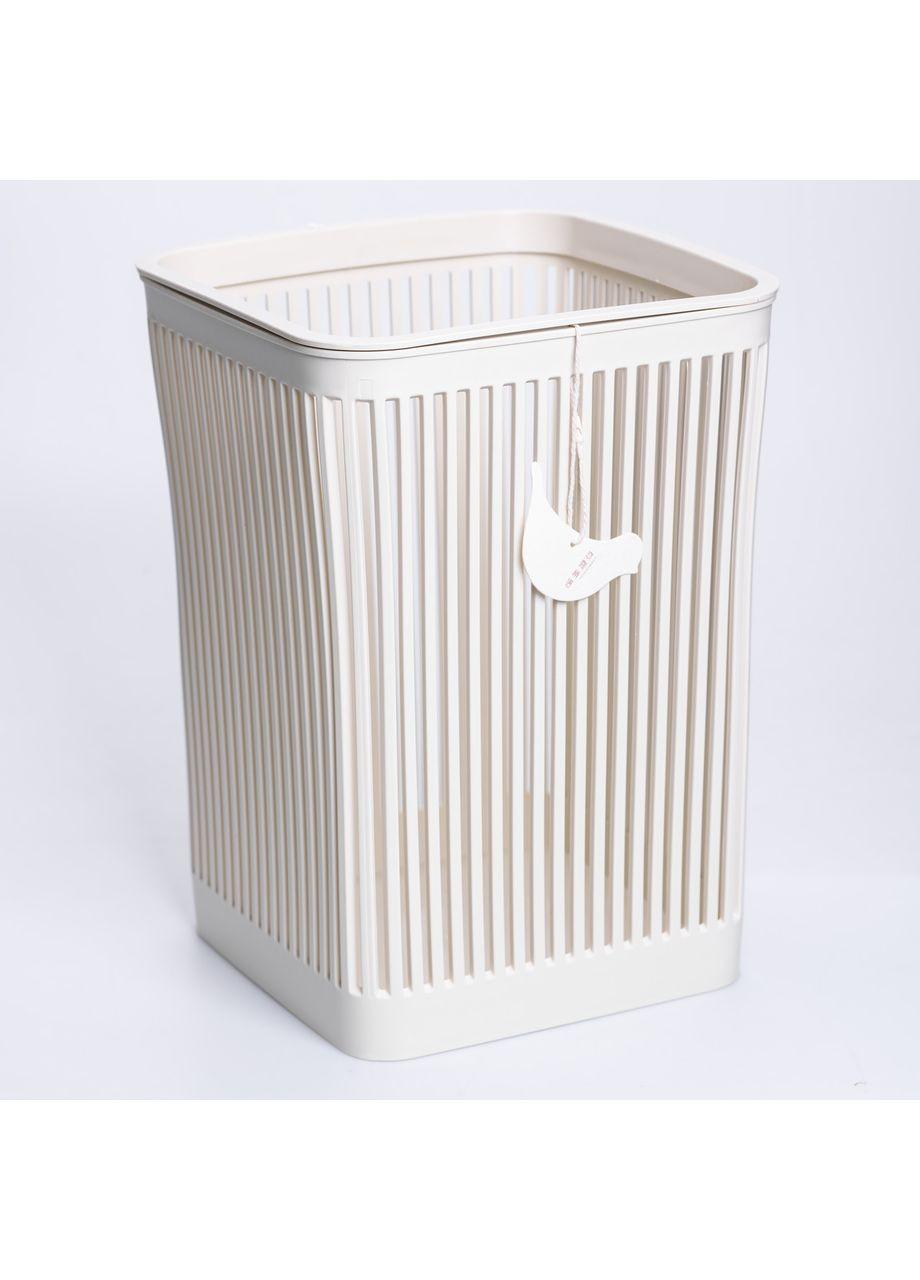 Корзина для мусора пластиковая в офис для бумаги 22×22×30 (см) корзина под мусор 8 (л) мусорное ведро Бежевый HP-45-9BE Yiwu (364727777)