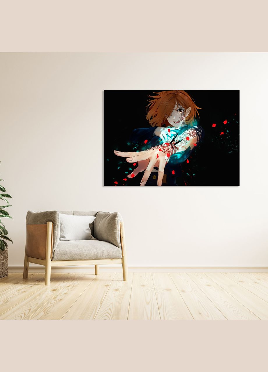 Плакат- з принтом Jujutsu Kaisen Магічна битва Kugisaki Nobara Кугісакі Нобара резонанс (манга) 1 A4 А2 Кавун постер (316209597)