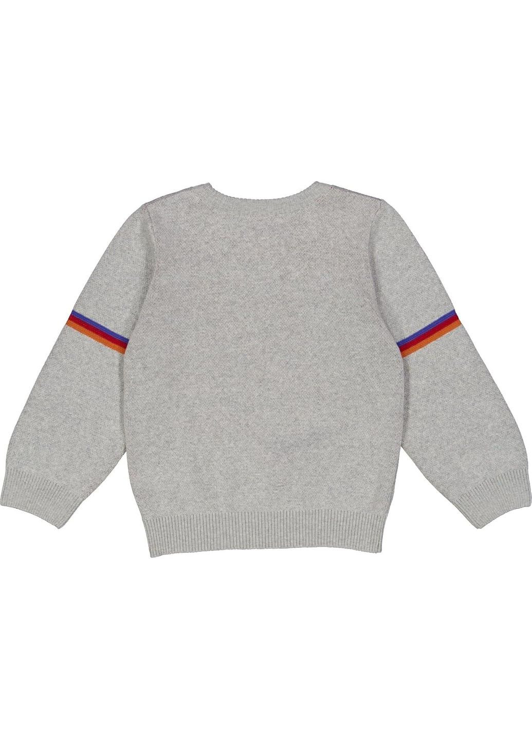 Серый зимний детский вязаный свитер для девочки серый меланж (25111271) джемпер Green Cotton