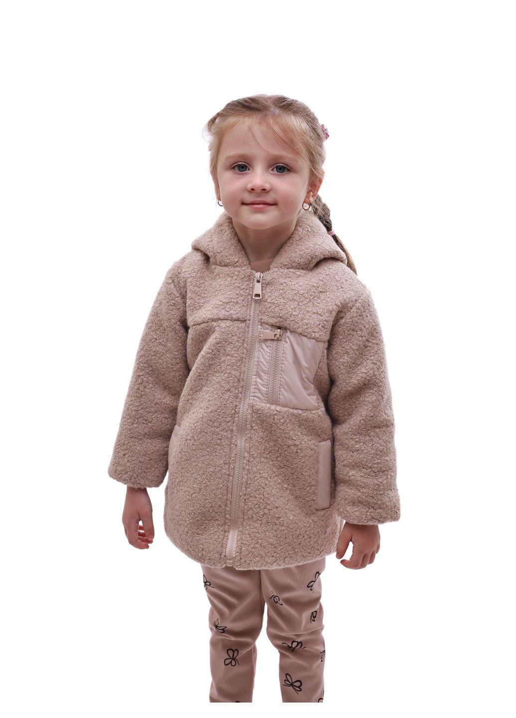 Бежевая куртка демисезонная для девочки No Brand