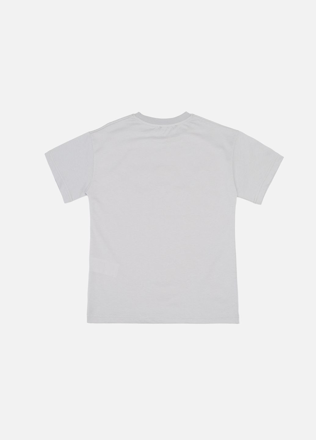 Світло-сіра літня футболка з коротким рукавом для хлопчика колір світло-сірий цб-00246441 First Kids