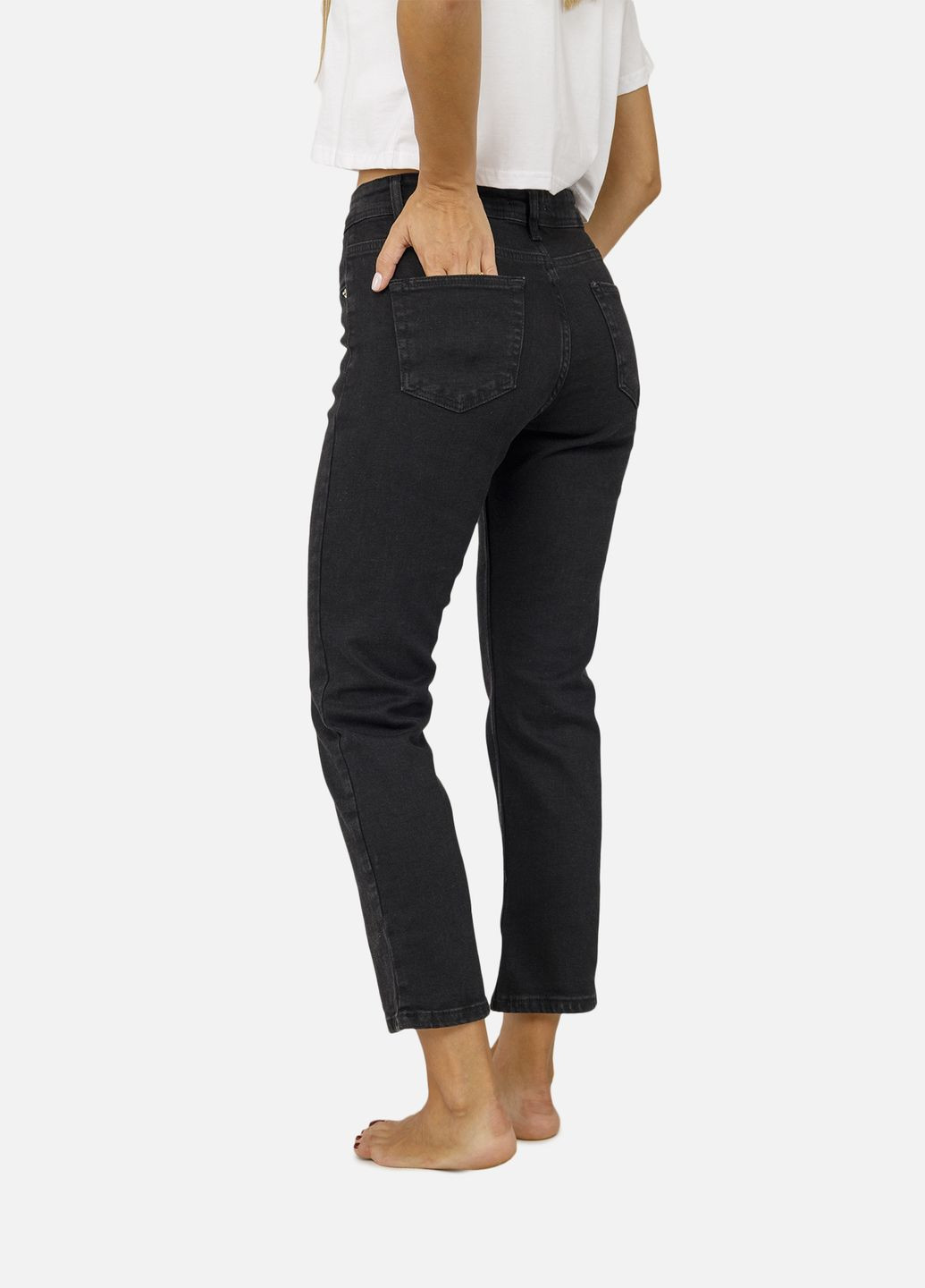 Жіночі джинси slim колір чорний CB-00257333 Yuki - (309000542)