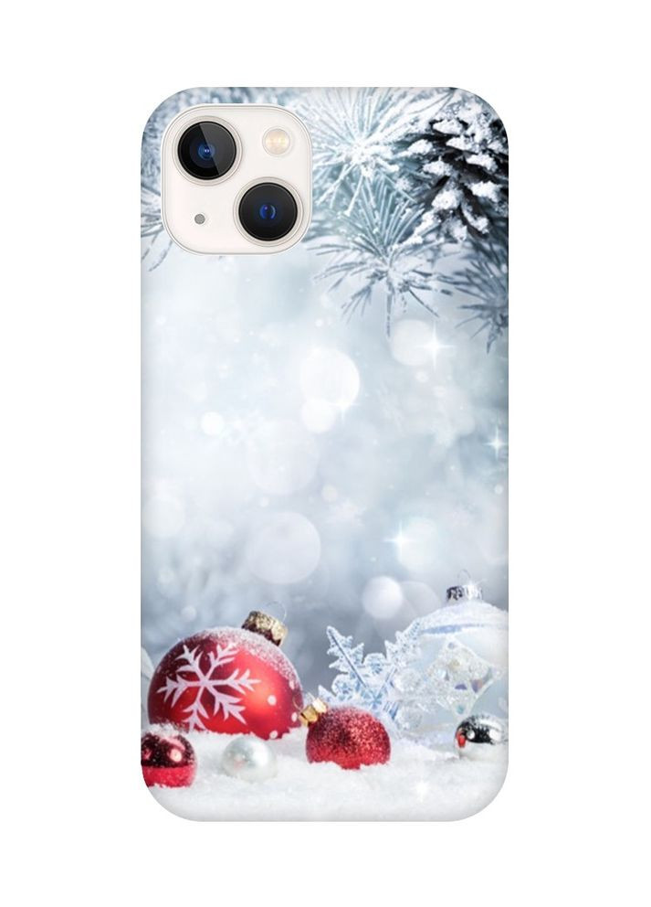 Магнитный чехол на iPhone 15 Plus с поддержкой MagSafe:: Красные шарики (новогодний принт 168) Creative (362964621)