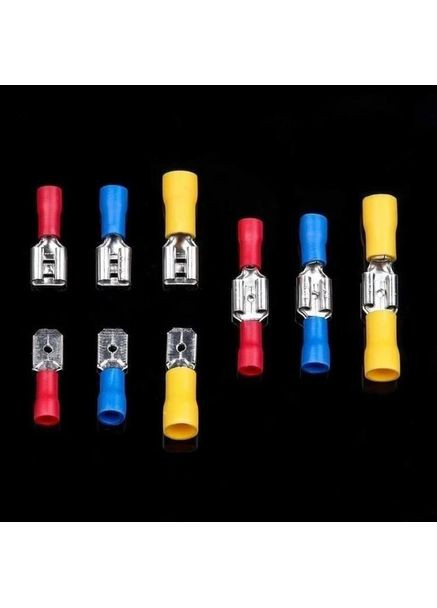 Набор обжимающих клемм 720 штук с изоляцией для соединения проводов, три цвета: красный, желтый, синий Lemanso (357494852)