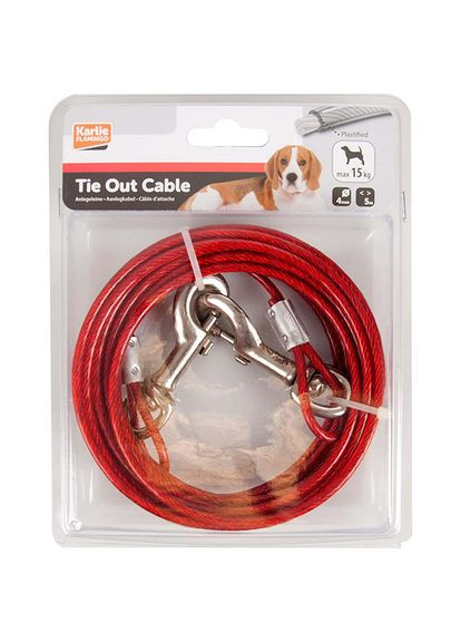 Привязь для собак Tie Out Cable до 15 кг трос 5 м d=4 мм (5400274717720) Flamingo (279570371)