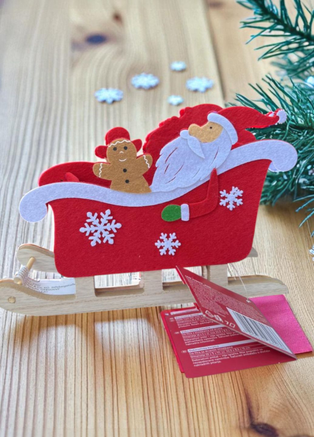 Новорічний декоративний кошик Linarno Home із фетру Christmas Decoration Basket 22.5 x 8.5 x 15 см (7904) Livarno home (362666083)