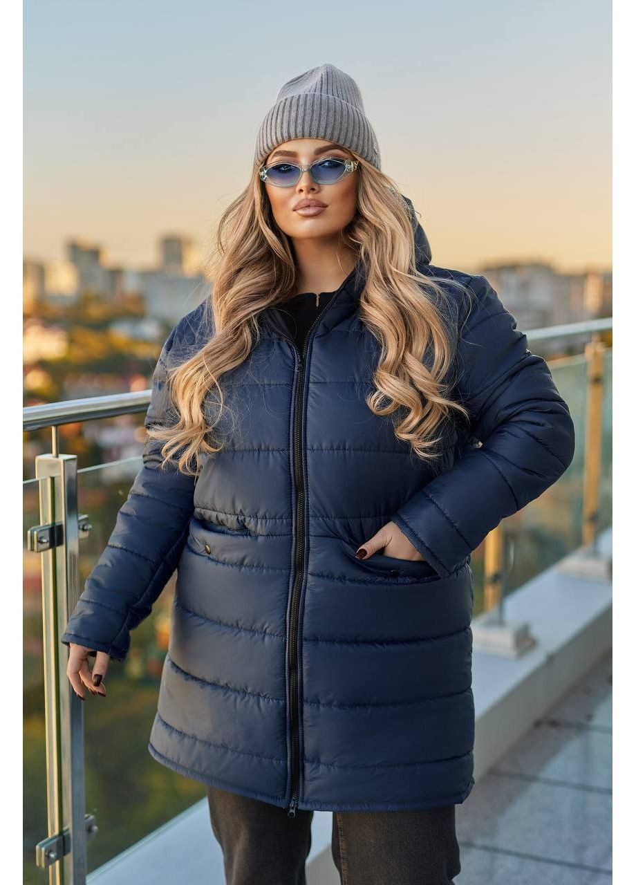 Синяя зимняя угол женский зимний больших размеров No Brand