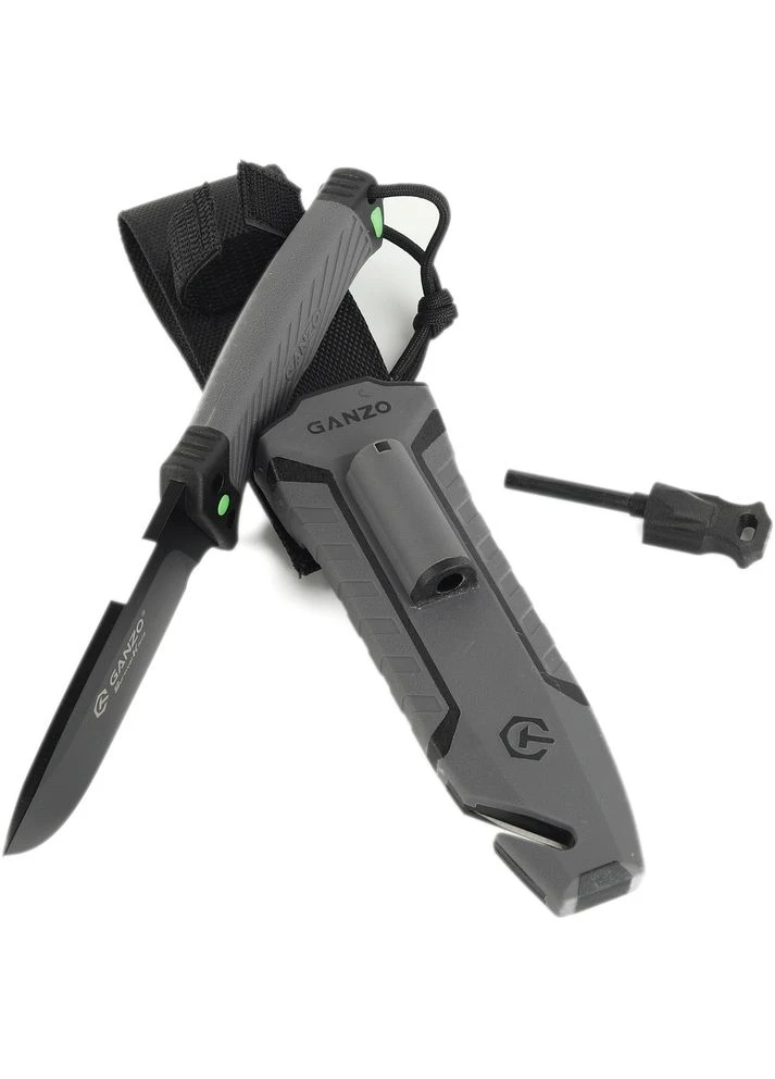 Ніж G8012V2-GY сiрий (G8012V2-GY) з паракордом (A-016407) Ganzo (319390957)