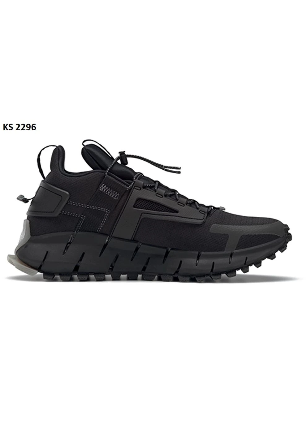 Черные летние кроссовки reebok zig kinetica edge total black рибок зиг едж No Brand