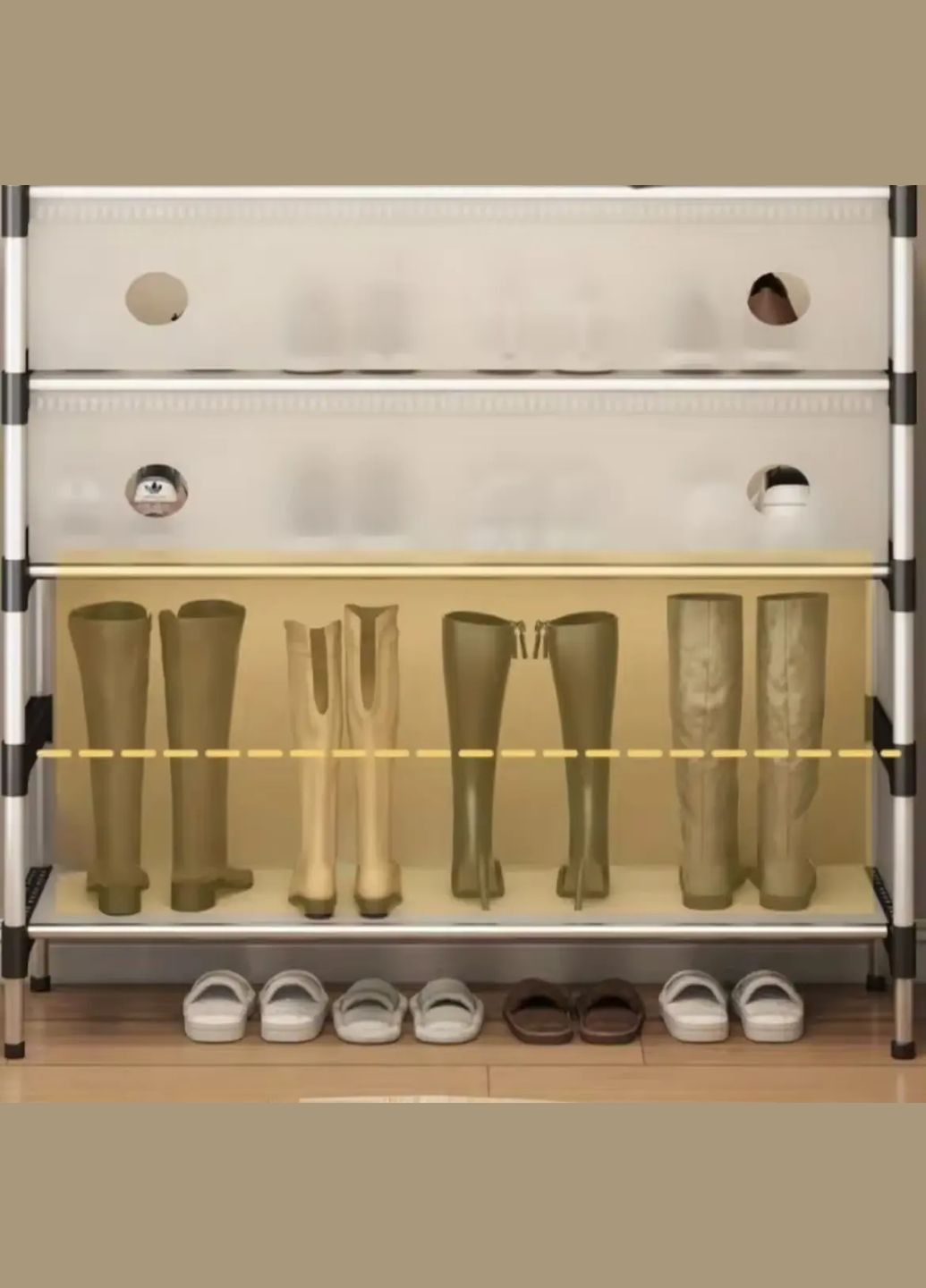 NEW Залізна вішалка для одягу + підставка для взуття, 2 в одному, 4 полиці Чорно-біла Converse (332181375)