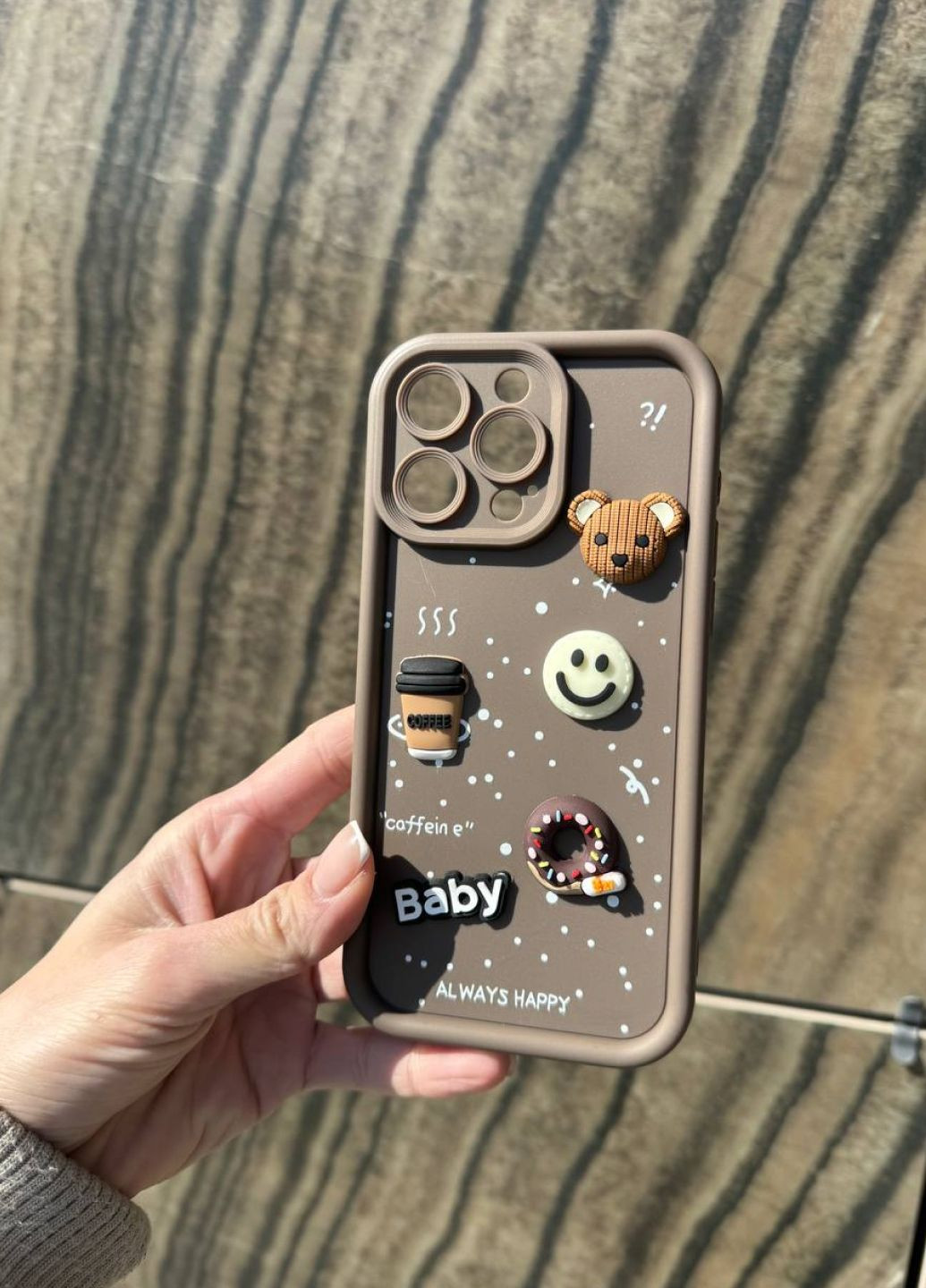 Чехол силиконовый для iPhone 13 Pro Happy Brown / чехол айфон 13 про коричневый No Brand (328443240)