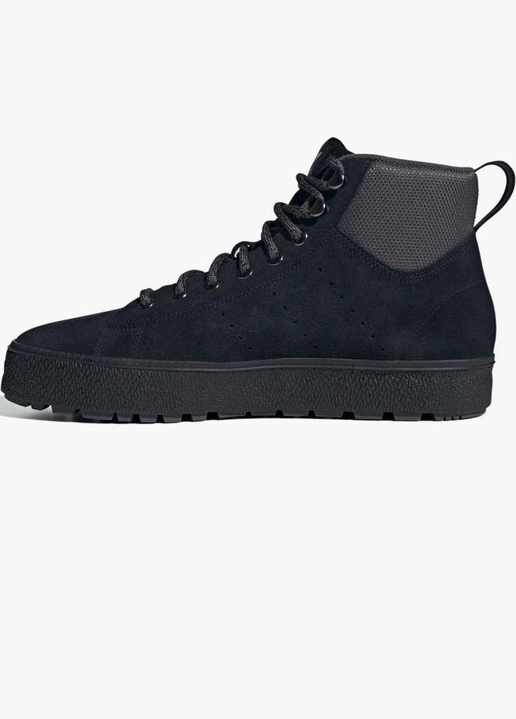 Черные всесезонные кроссовки унисекс stan smith mid winter core six black id1383 adidas