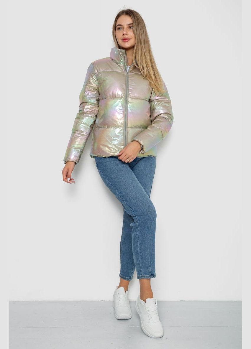 Бежева демісезонна куртка жіноча демісезонна плащівка Ager 243R2022-2