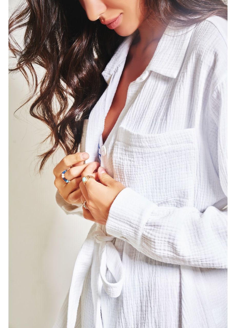 Білий туніка муслін Sarko однотонна