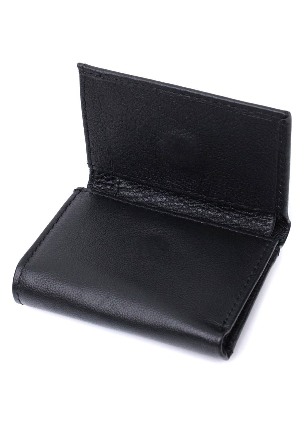 Зручний компактний гаманець з монетницею із натуральної шкіри 22742 Чорний st leather (298092968)