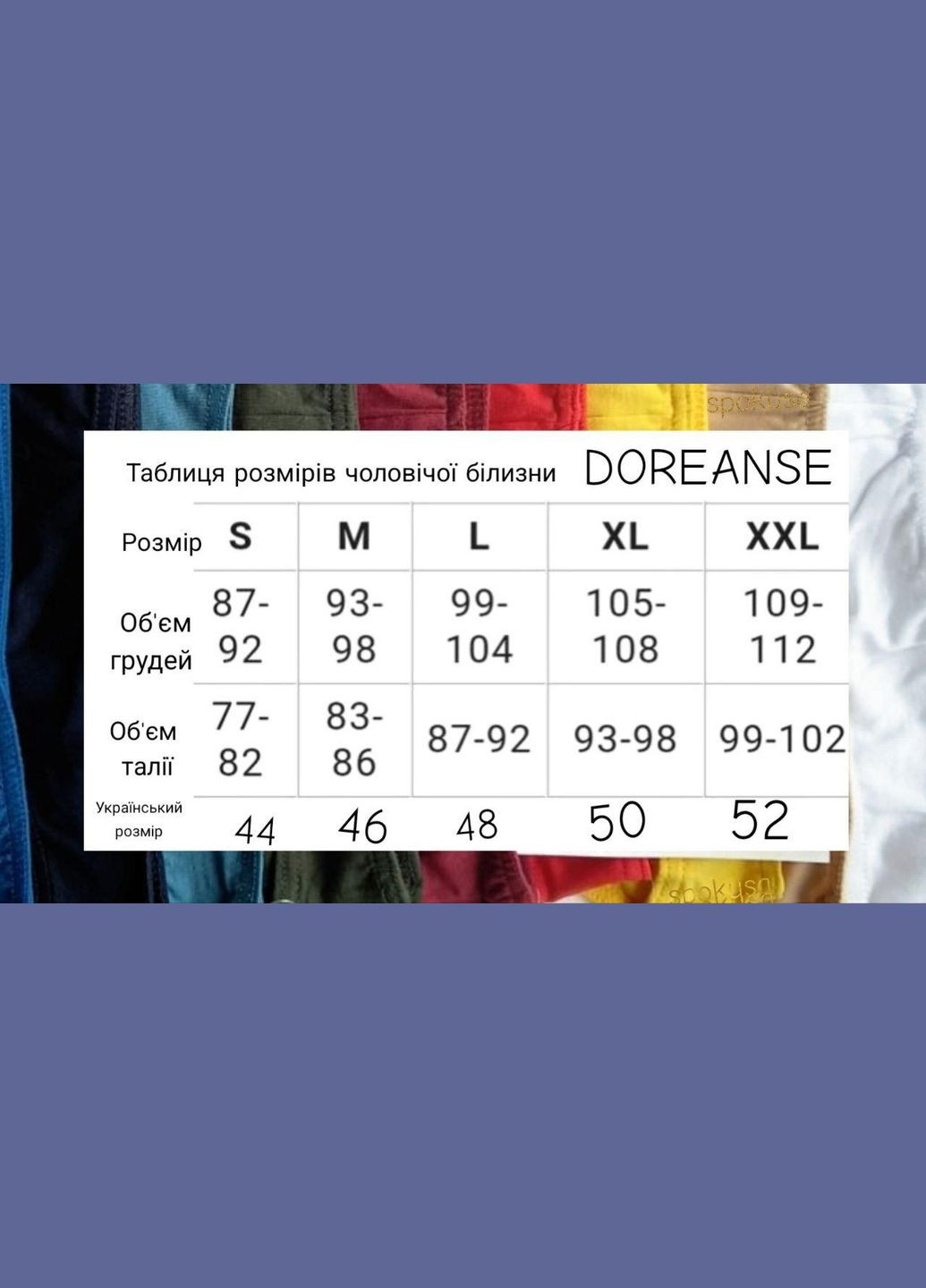 Труси-хіпси чоловічі темно-сині з широкою гумкою 1727 Dоreanse Доренс Doreanse (358929002)