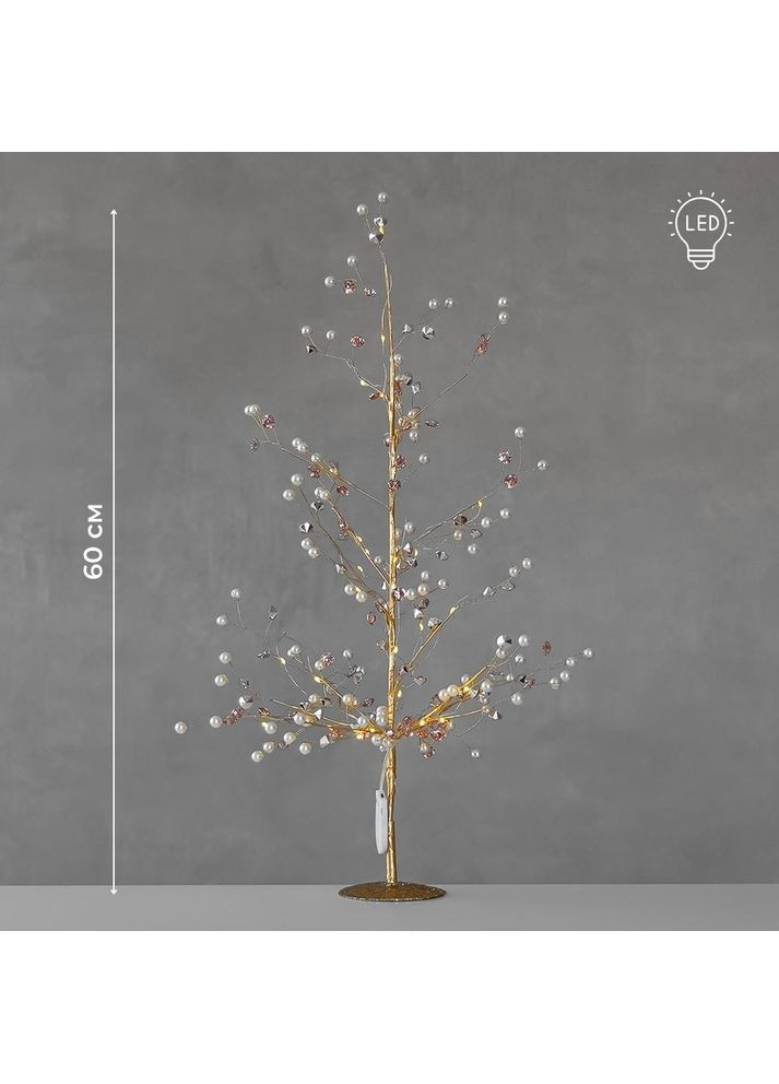Декоративное дерево с подсветкой Жемчужный блеск, 60 см ELISEY (368672109)