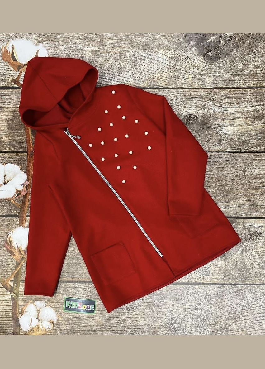 Красный демисезонный кардиган No Brand