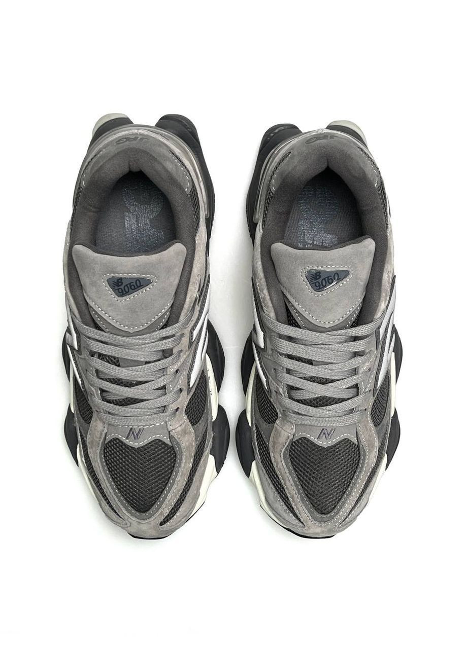 Серые демисезонные кроссовки мужские new balance No Brand 9060 Grey White