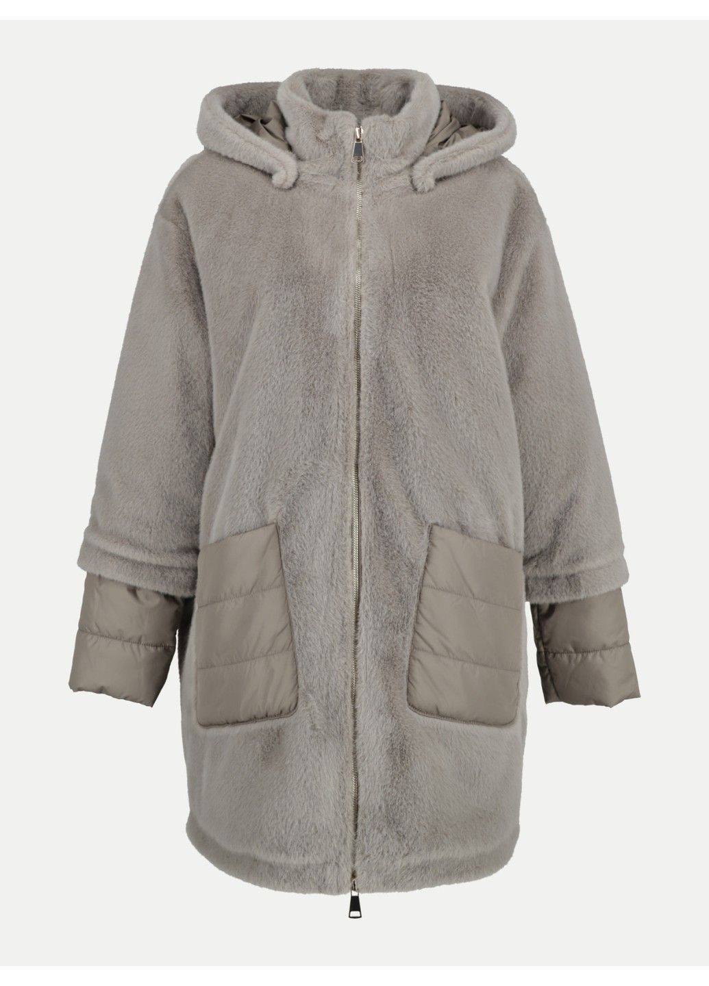 Серая зимняя женская куртка серый White Label