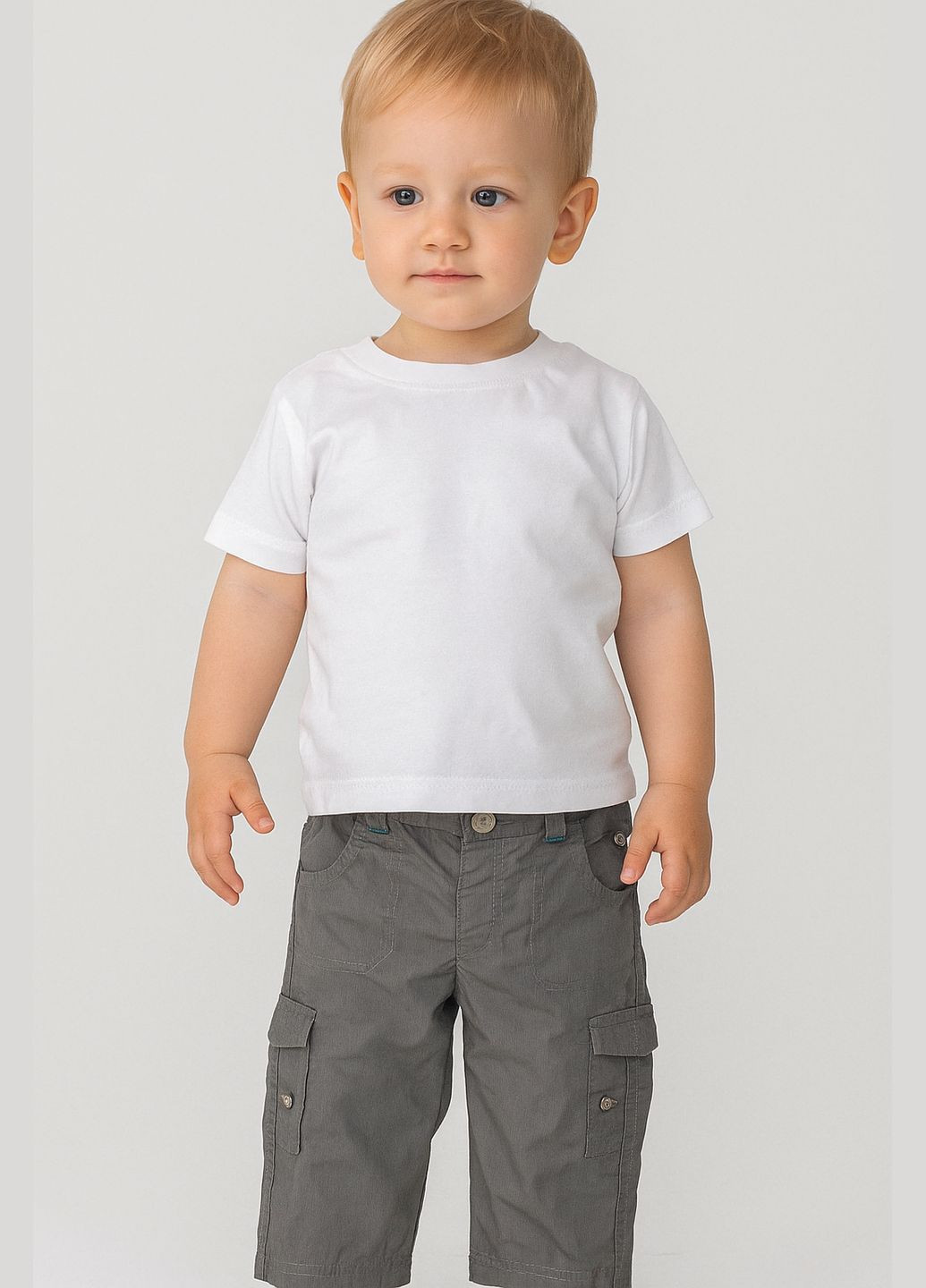 Серые демисезонные брюки Coccodrillo