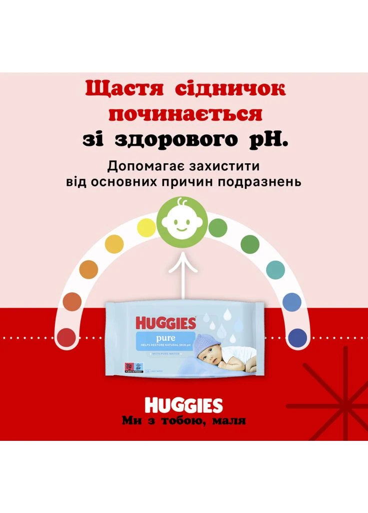 Дитячі вологі серветки Ultra Comfort Pure 56 х 3 шт (5029053550091) Huggies (382073264)
