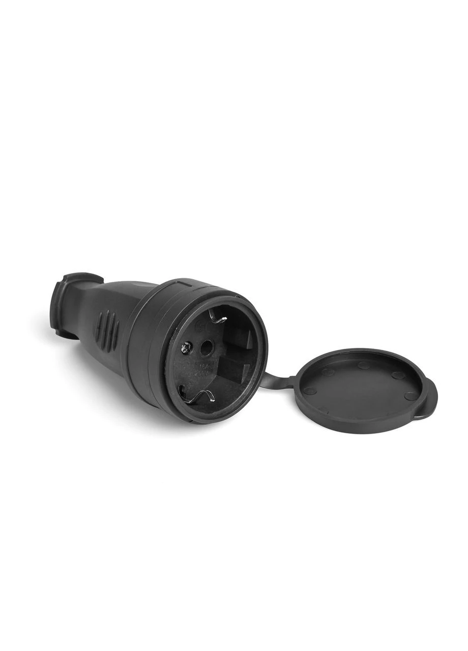 Штепсельна розетка IP44 з/з 16А з кришкою STANDARD Titanum (378286362)