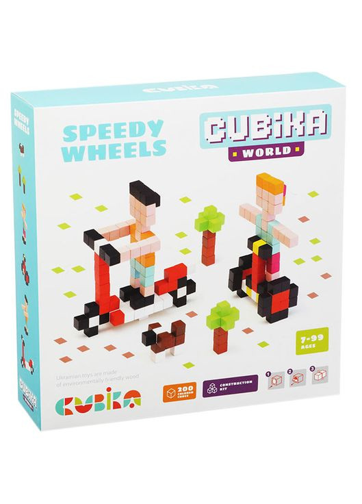 Розвиваючий конструктор «На колесах» World, 200 дет. (6602/15290) Cubika (324423462)
