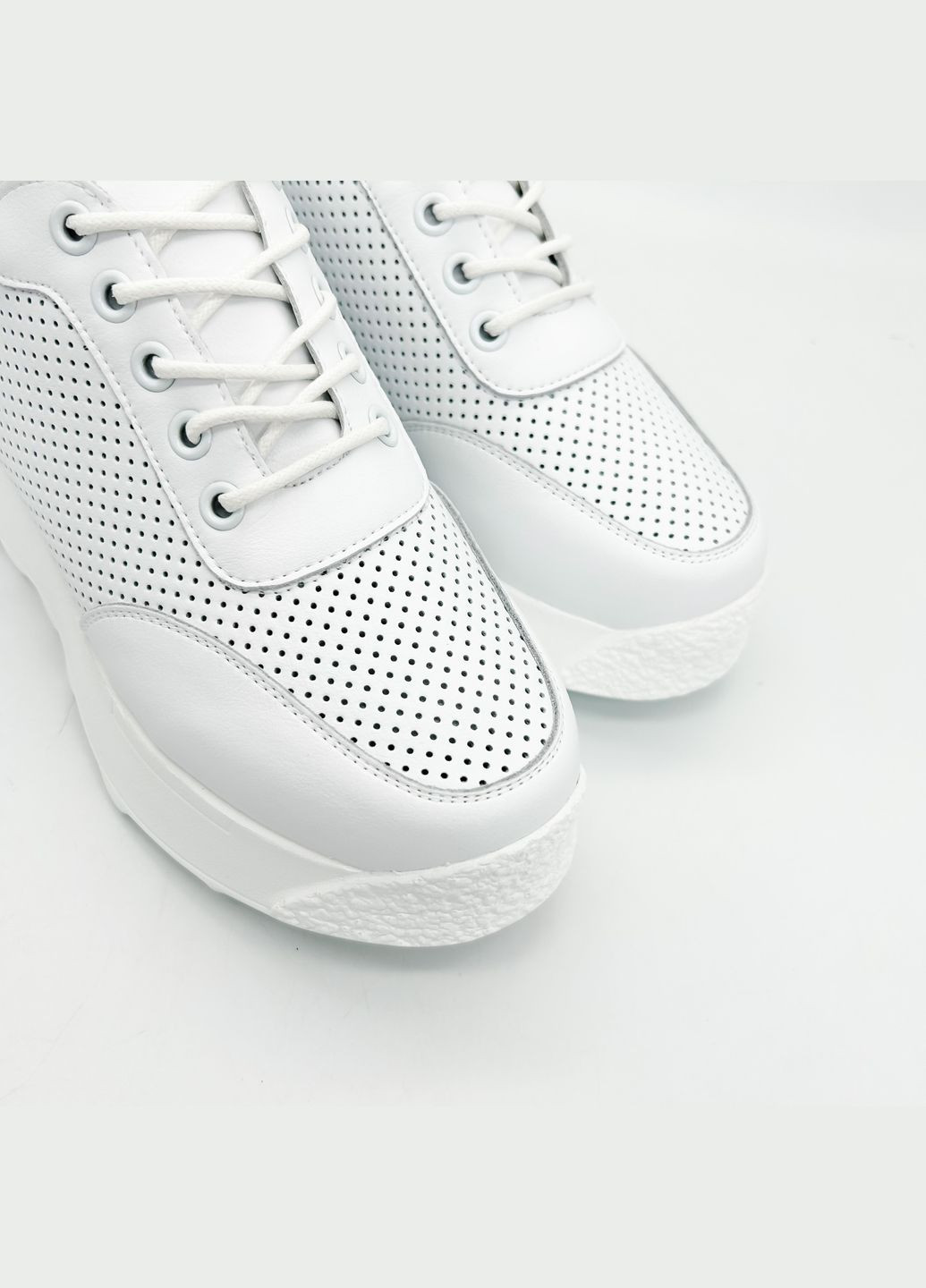 Белые летние кроссовки (р) кожа 0-1-1-63-3 Hengji