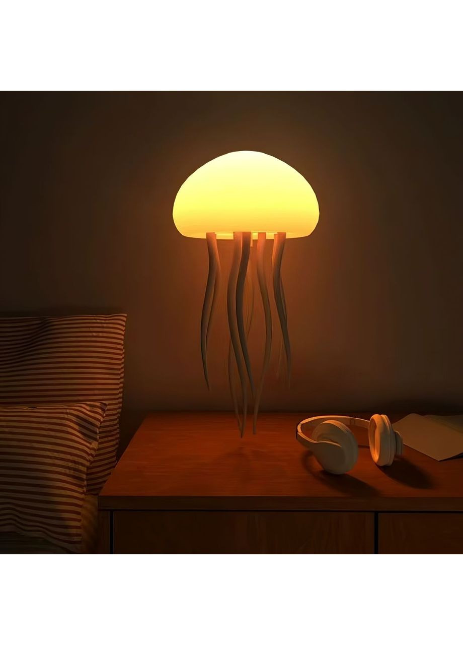 3D нічник-світильник настільний Медуза з рухомими щупальцями лампа RGB управління голосом (KI8215) No Brand (360867171)