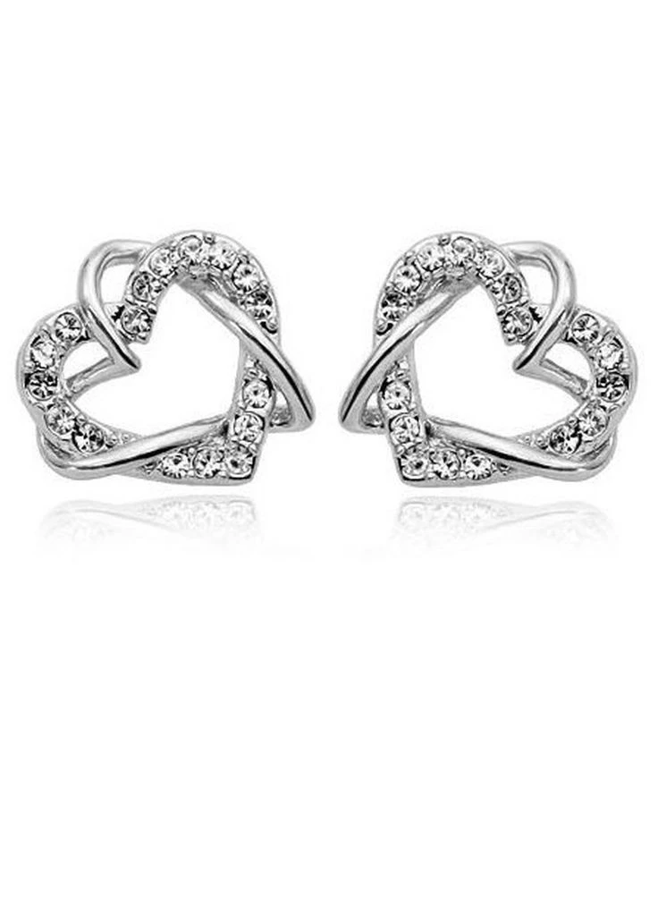 Сережки серце в стразах, 5094 No Brand (398862220)