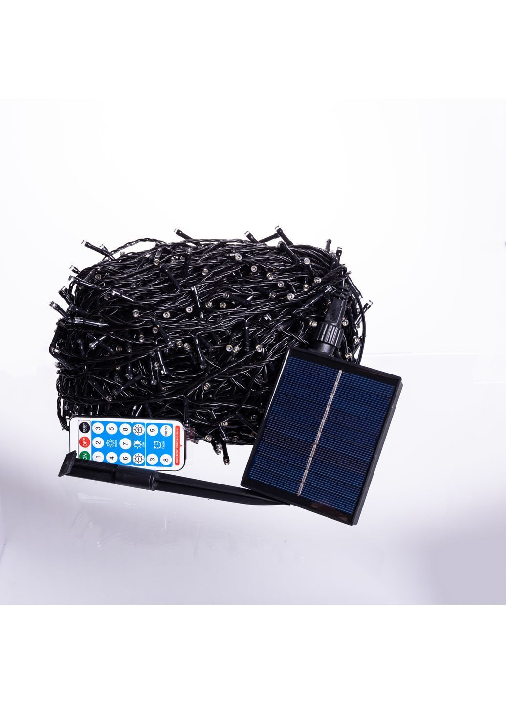 Гірлянда Нитка вулична 1000 LED 100 м на сонячній батареї чорна, жовтий GarlandoPro SB1000L100MBY No Brand (364684975)