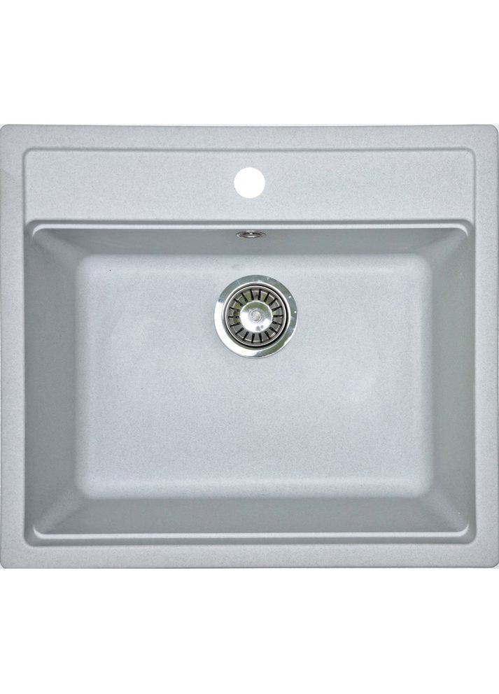 Кухонная мойка из искусственного камня/кварцевая 565х500x190мм, квадратная STEP Светло-серый (31130565500) Adamant (368157297)