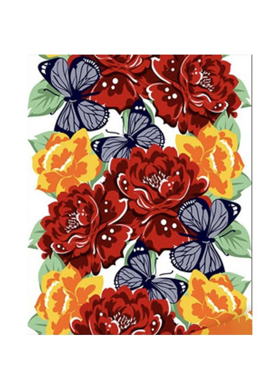 Набор для творчества алмазная картина Цветочный орнамент с бабочками SK86010 Разноцветный shop (4823113866112) Strateg (362927554)