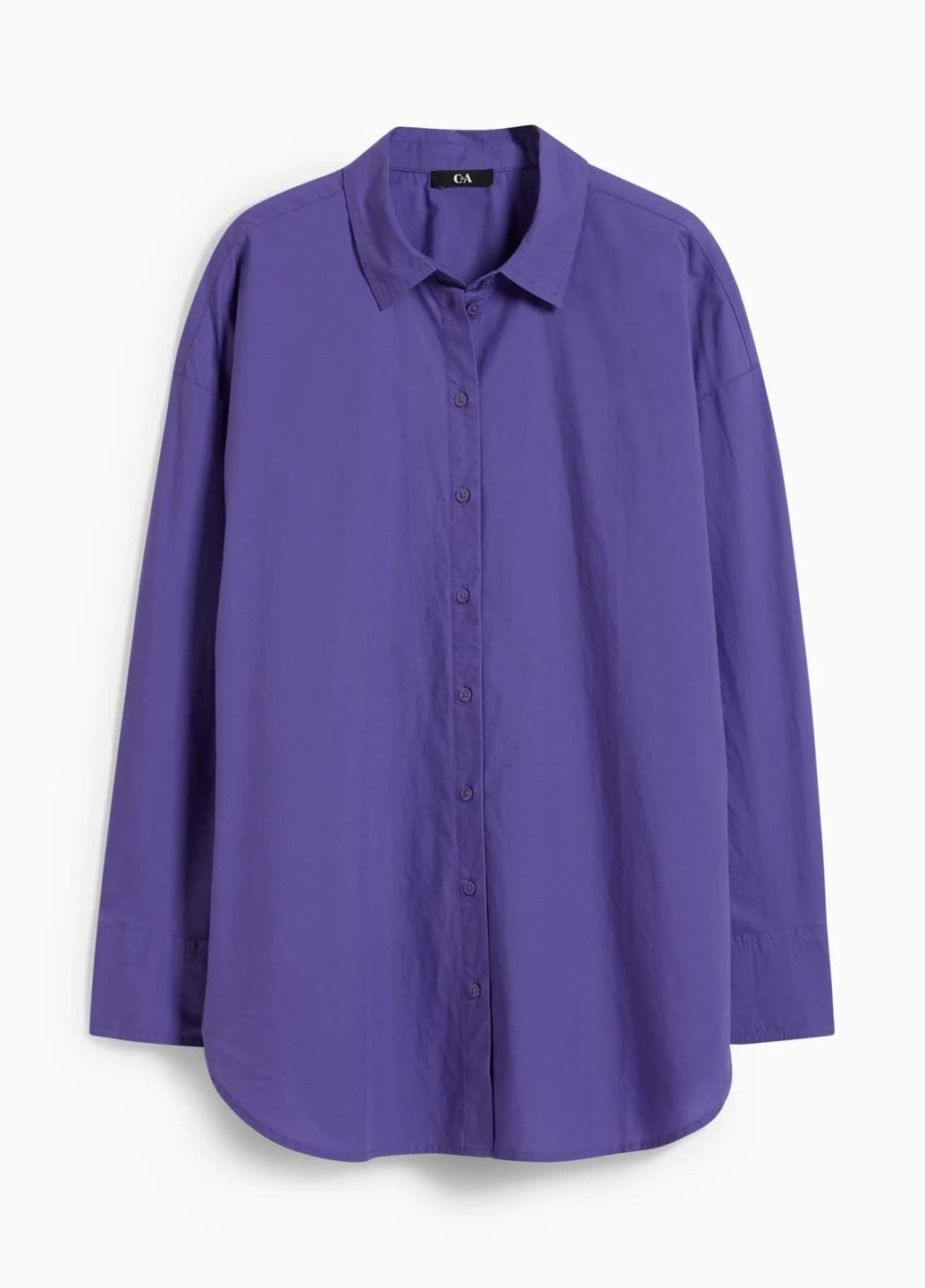 Фиолетовая кэжуал рубашка однотонная C&A