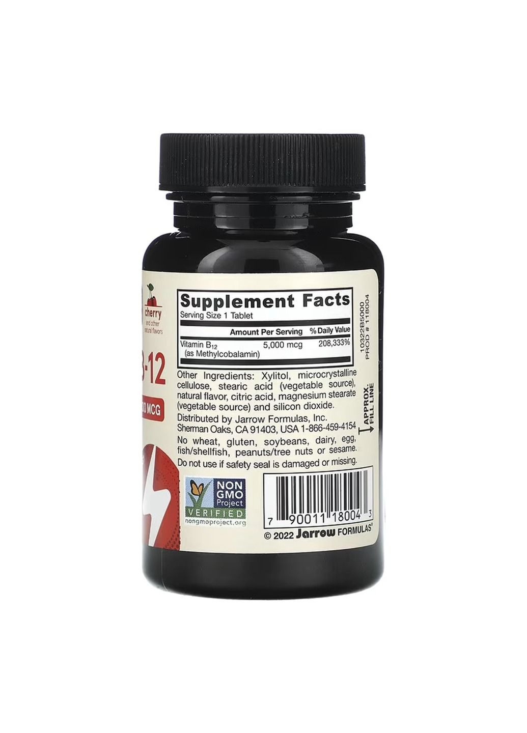 Комплекс вітаміну B12 Methyl B-12 Methylcobalamin 5000mcg - 60 chewable tabs Cherry Jarrow Formulas (364201705)